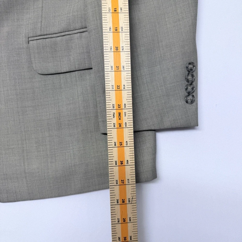 Enrico Gelini Tan Wool Blend 3-Button Blazer Sport Coat Mens 42S